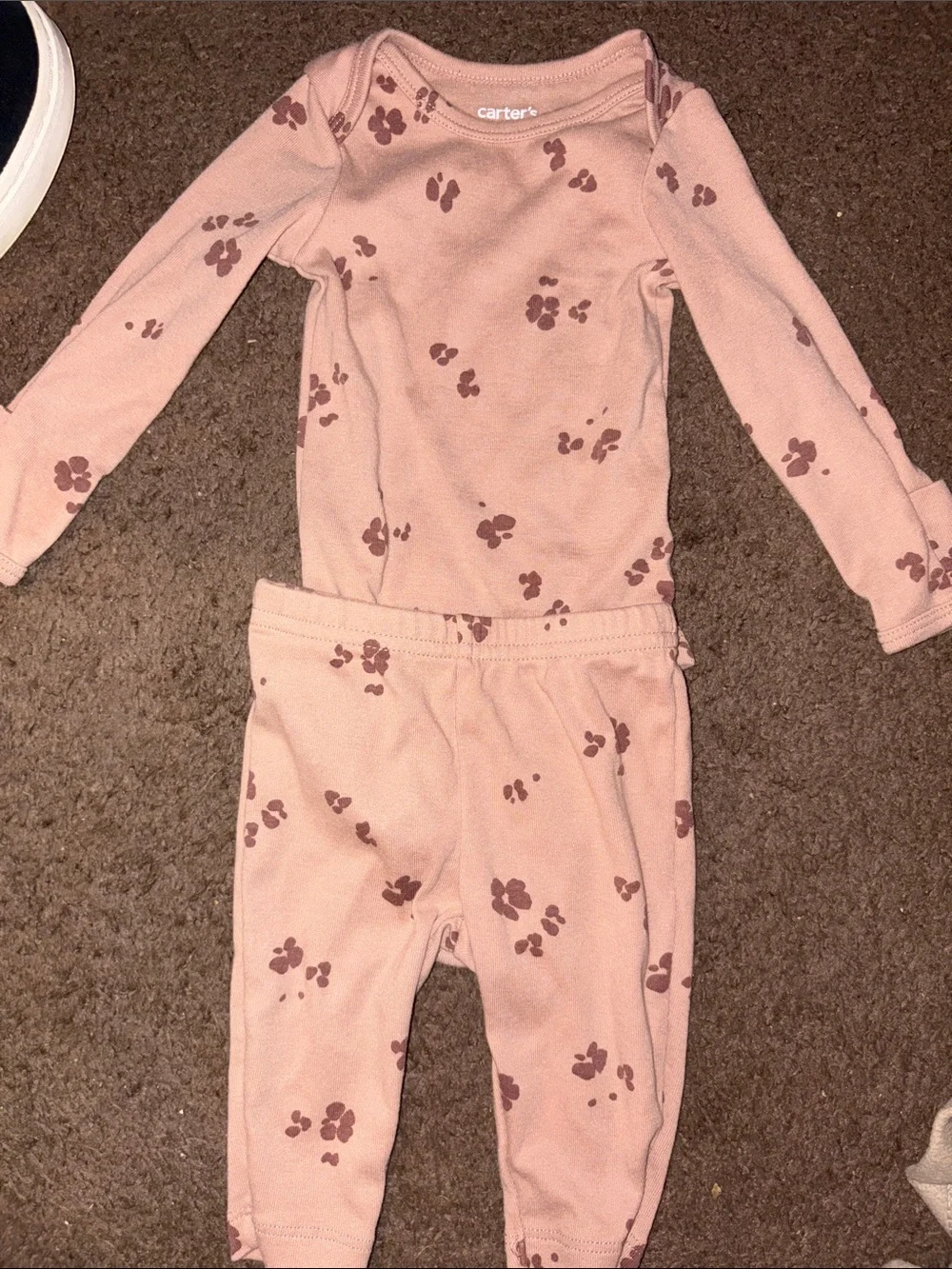 Carter's Brown Matching Set 0-3mos